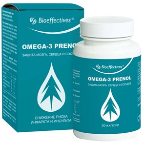 Биоэффектив Omega-3 Prenol -- Омега-3 Пренол 30 капсул Биоэффектив Omega-3 Prenol -- Омега-3 Пренол 30 капсул